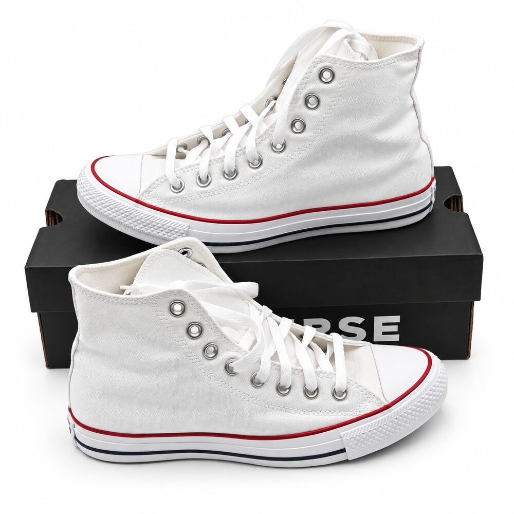 Converse Chuck Taylor All Star Women 9.5 White High Top Canvas M7650C Shoes